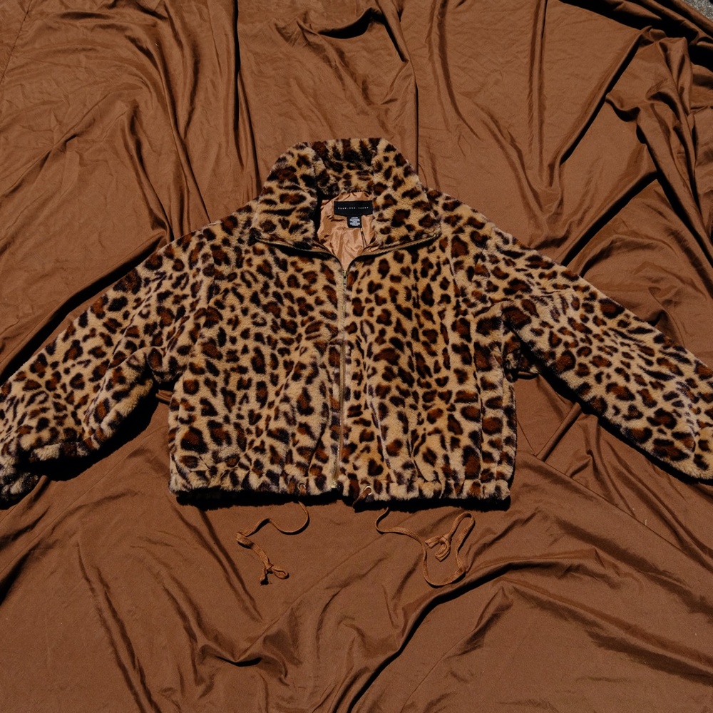 Know.One.Cares Cheetah Fluffy Jacket